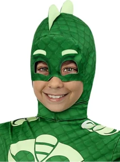 Disfraz De Gekko PJ Masks Deluxe Para Niños -Galaxia Del Cosplay disfraz de gekko pj masks deluxe para ninos 2