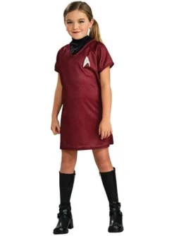 Disfraz De Star Trek Uhura Rojo Niña