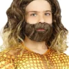 Peluca De Aquaman Con Barba Para Niño